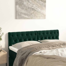 Têtes de lit Vert foncé 160x7x78/88 cm Velours 628266628266
