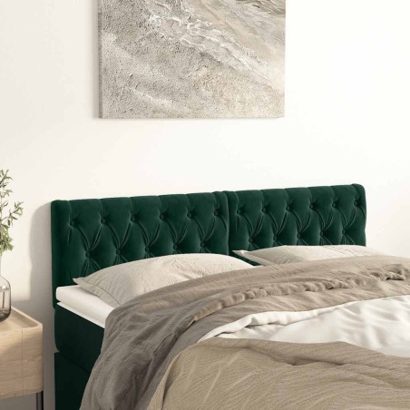 Têtes de lit Vert foncé 160x7x78/88 cm Velours 628266628266