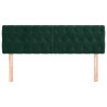 Têtes de lit Vert foncé 160x7x78/88 cm Velours 628266628266