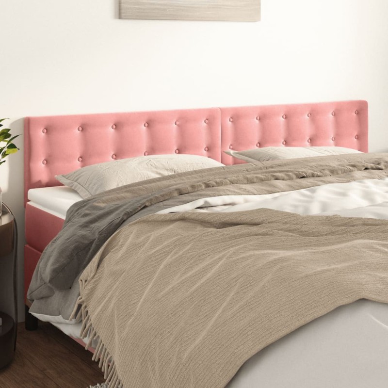 Têtes de lit Rose 180x5x78/88 cm Velours 628268628268