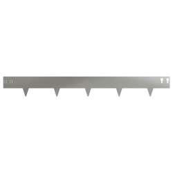 Bordure de Pelouse 10 pcs 100 x 12 cm Acier Argenté 628271628271
