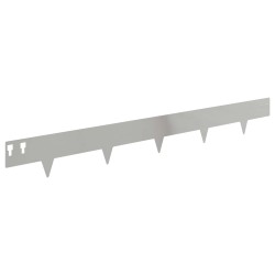 Bordure de Pelouse 10 pcs 100 x 12 cm Acier Argenté 628271628271