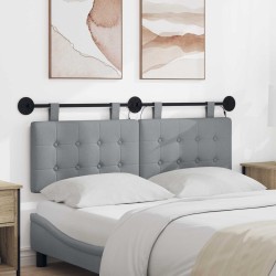 Tête de lit suspendue Avec lumière LED Gris clair Tissu 628273628273