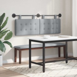 Tête de lit suspendue Avec lumière LED Gris clair Tissu 628273628273