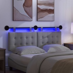 Tête de lit suspendue Avec lumière LED Gris clair Tissu 628273628273