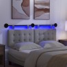Tête de lit suspendue Avec lumière LED Gris clair Tissu 628273628273