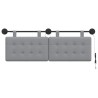 Tête de lit suspendue Avec lumière LED Gris clair Tissu 628273628273