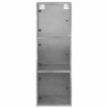 Armoire murale avec portes en verre gris béton 35x37x100 cm 628274628274