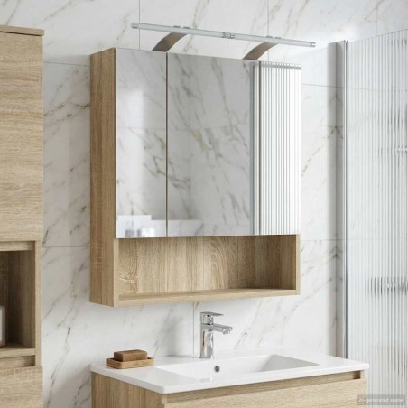 Armoire Miroir de Salle de Bain Chêne Sonoma 60 x 14.5 x 70 cm 628275628275
