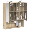 Armoire Miroir de Salle de Bain Chêne Sonoma 60 x 14.5 x 70 cm 628275628275