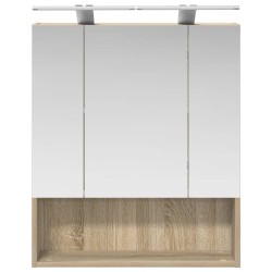 Armoire Miroir de Salle de Bain Chêne Sonoma 60 x 14.5 x 70 cm 628275628275
