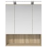 Armoire Miroir de Salle de Bain Chêne Sonoma 60 x 14.5 x 70 cm 628275628275