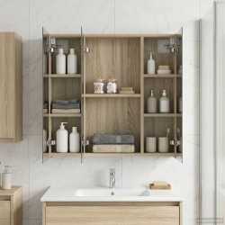 Armoire Miroir de Salle de Bain Chêne Sonoma 70 x 14,5 x 70 cm 628276628276