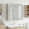 Armoire Miroir de Salle de Bain Chêne Sonoma 70 x 14,5 x 70 cm 628276628276