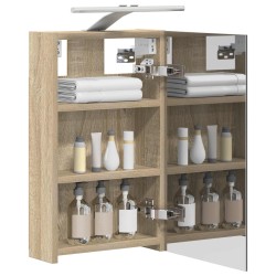 Armoire Miroir de Salle de Bain Chêne Sonoma 30 x 10,5 x 50 cm 628278628278