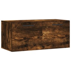 Armoire murale chêne fumé 80x36,5x35 cm bois d'ingénierie 628279628279