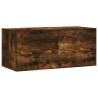 Armoire murale chêne fumé 80x36,5x35 cm bois d'ingénierie 628279628279