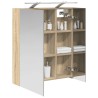 Armoire Miroir de Salle de Bain Chêne Sonoma 60 x 14,5 x 70 cm 628282628282