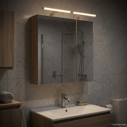 Armoire Miroir de Salle de Bain Chêne Sonoma 60 x 14,5 x 70 cm 628282628282