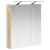 Armoire Miroir de Salle de Bain Chêne Sonoma 60 x 14,5 x 70 cm 628282628282
