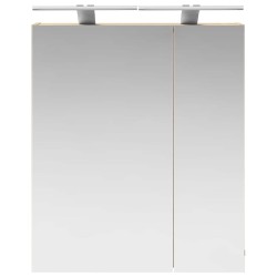 Armoire Miroir de Salle de Bain Chêne Sonoma 60 x 14,5 x 70 cm 628282628282