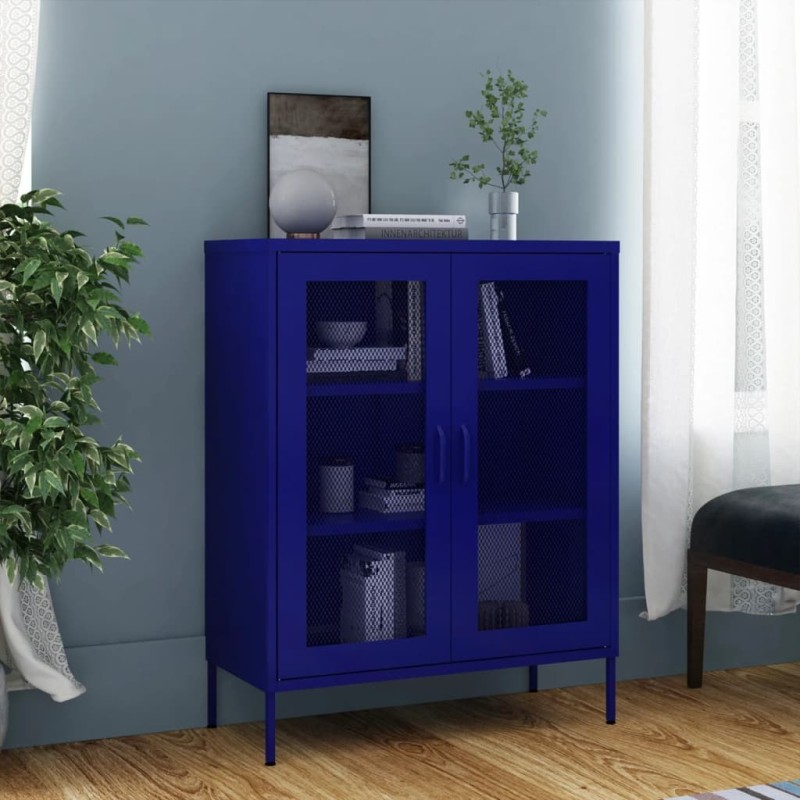Armoire de rangement Bleu marine 80x35x101,5 cm Acier 628284628284