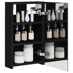 Armoire Miroir de Salle de Bain Chêne noir 30 x 10,5 x 50 cm 628285628285