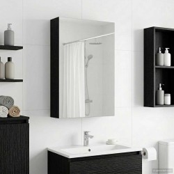 Armoire Miroir de Salle de Bain Chêne noir 30 x 10,5 x 50 cm 628285628285
