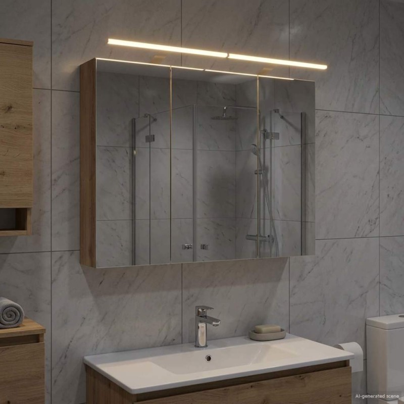 Armoire Miroir de Salle de Bain Chêne artisan 628293628293