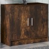 Armoire de lavabo chêne fumé 63x29x55 cm bois d'ingénierie 628295628295