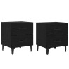 Armoire de lit avec tiroir 2 pcs Chêne noir 40 x 35 x 47,5 cm 628297628297