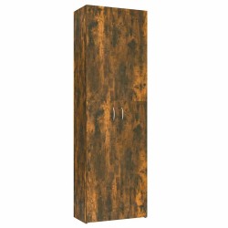 Armoire de bureau Chêne fumé 60x32x190 cm Bois d'ingénierie 628299628299