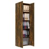 Armoire de bureau Chêne fumé 60x32x190 cm Bois d'ingénierie 628299628299