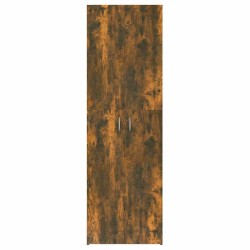 Armoire de bureau Chêne fumé 60x32x190 cm Bois d'ingénierie 628299628299