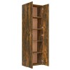 Armoire de bureau Chêne fumé 60x32x190 cm Bois d'ingénierie 628299628299