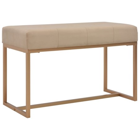 Banc d'entrée beige 80 cm velours 628301628301