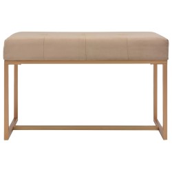 Banc d'entrée beige 80 cm velours 628301628301