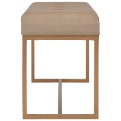 Banc d'entrée beige 80 cm velours 628301628301