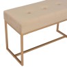 Banc d'entrée beige 80 cm velours 628301628301