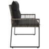Banc extérieur avec coussin 4 pcs Gris et Gris foncé polyrotin 628302628302