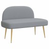 Banc rembourré avec dossier Gris clair 110 x 60 x 76 cm 628303628303