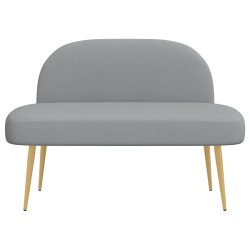 Banc rembourré avec dossier Gris clair 110 x 60 x 76 cm 628303628303