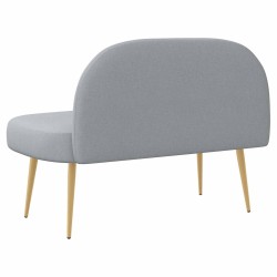 Banc rembourré avec dossier Gris clair 110 x 60 x 76 cm 628303628303