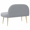 Banc rembourré avec dossier Gris clair 110 x 60 x 76 cm 628303628303