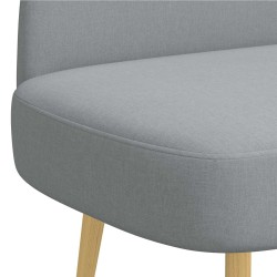 Banc rembourré avec dossier Gris clair 110 x 60 x 76 cm 628303628303
