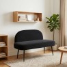 Banc rembourré avec dossier Noir 110 x 60 x 76 cm Velours 628304628304