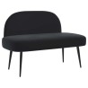 Banc rembourré avec dossier Noir 110 x 60 x 76 cm Velours 628304628304