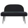 Banc rembourré avec dossier Noir 110 x 60 x 76 cm Velours 628304628304