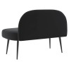 Banc rembourré avec dossier Noir 110 x 60 x 76 cm Velours 628304628304