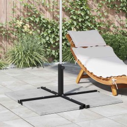 Base de parasol avec cadre croisé Noir Acier 628305628305